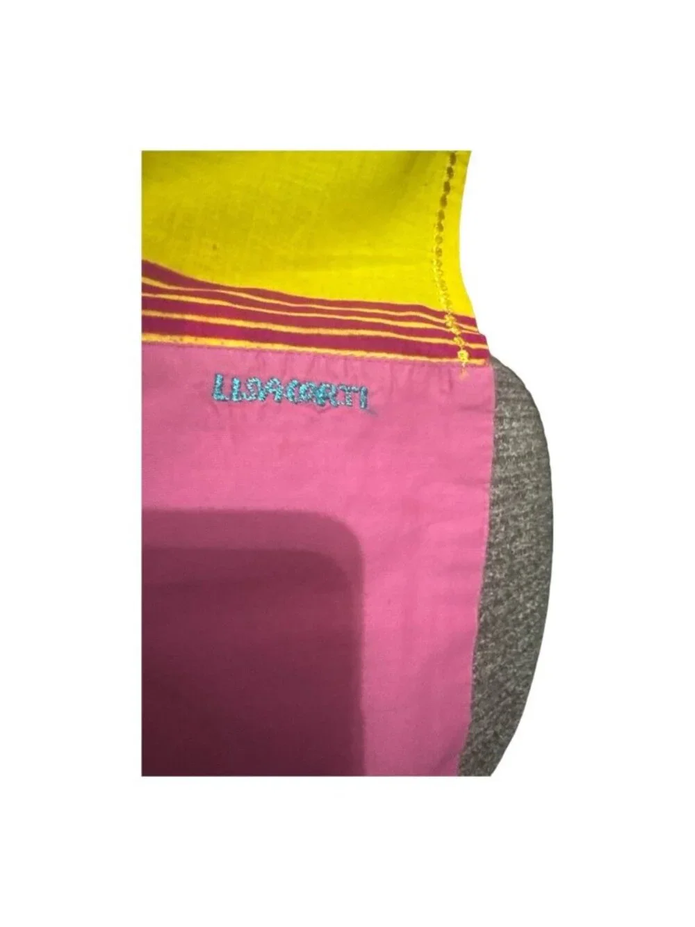 Yellow & Pink Floral Table Runner With Embroidered Edges - 100% Cotton - 60 Inch